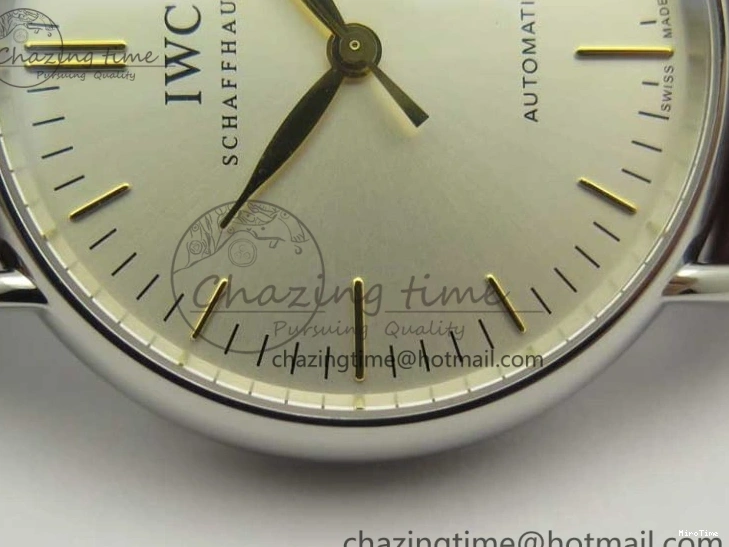 MIROTIME 0517 Portofino Automatic SS TWF 1:1 Best Edition Silver Dial Gold Markers on Brown Leather Strap A Bright 7203